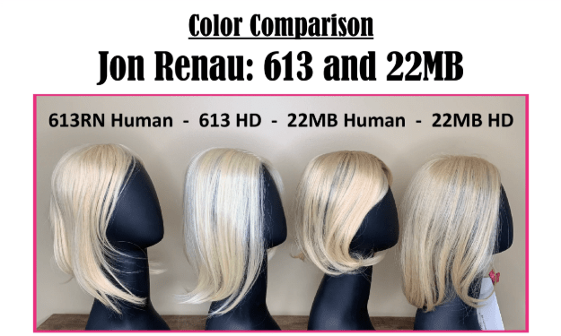 Color Comparison: Jon Renau 613 and 22MB