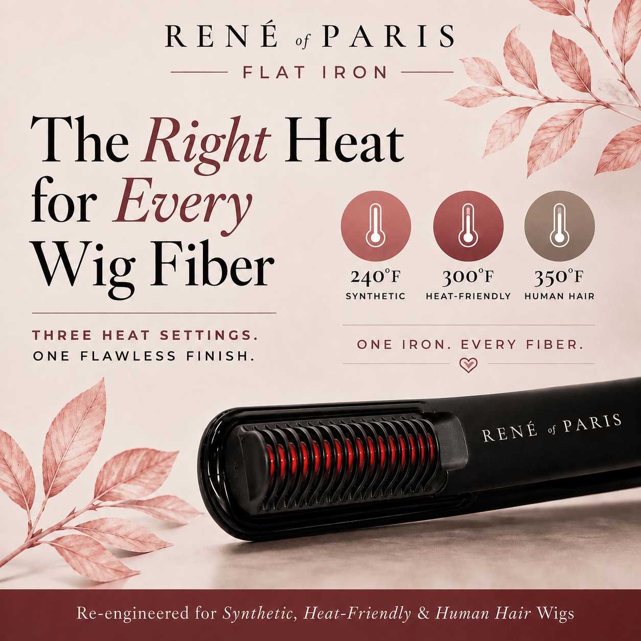 How to Style Synthetic, Heat-Friendly & Human Hair Wigs with the René of Paris Flat Iron