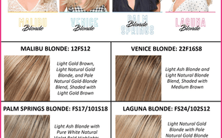 Color Comparison: Jon Renau California Blondes