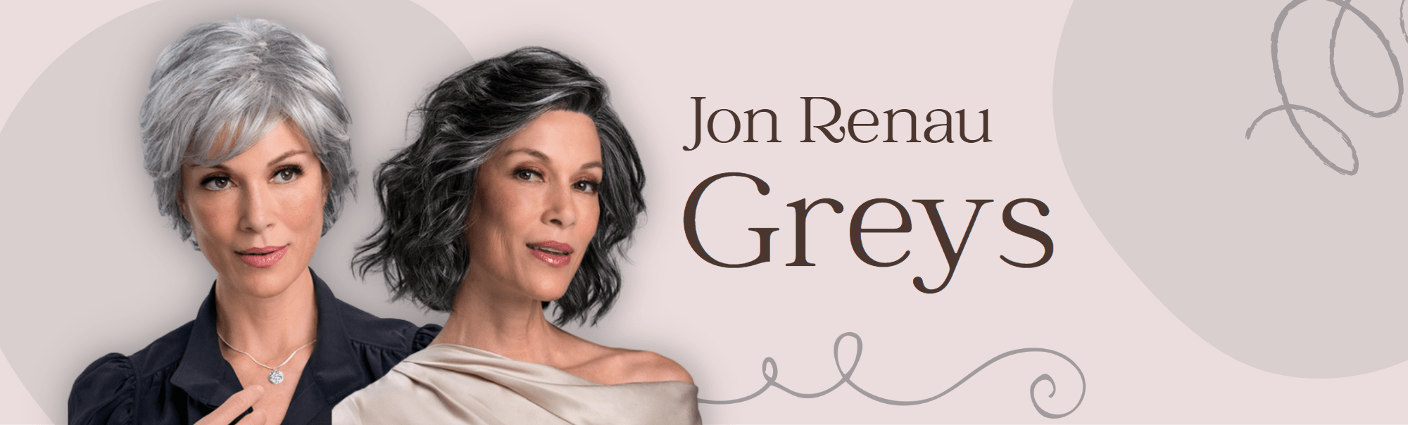 Grey Wigs and Toppers by Jon Renau